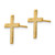14k Brushed Finish Cross Earrings - RE-02E1B597-8124