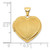 14k Brushed with Beaded Edge 18mm Heart Locket