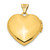 14k Brushed with Beaded Edge 18mm Heart Locket