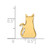 14K Cat Chain Slide