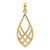 14K Celtic Knot Teardrop Charm