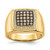 14k Champagne and White Diamond Mens Ring