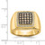 14k Champagne and White Diamond Mens Ring