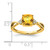 14k Checkerboard Citrine and Diamond Ring