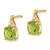 14k Checkerboard Peridot and Diamond Earrings