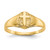14k Childs Polished Open Cross Ring