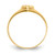 14k Childs Polished Open Cross Ring