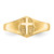14k Childs Polished Open Cross Ring
