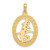 14K Chinese Love Symbol In Engraved Oval Frame Charm