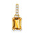 14K Citrine and Diamond Pendant - PM-0158AAFA-9613