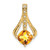 14k Citrine and Diamond Pendant - PM-D52342AE-1214