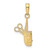 14k Comb and Scissors Charm - K4-33D814B9-2213