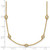 14k Complete 1 carat Bezel-set Diamond and Cable Chain 17-Station 18 inch Necklace