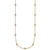 14k Complete 1.3 carat Bezel-set Diamond and Cable Chain 20-Station 20 inch Necklace