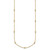 14k Complete 1/3 carat Bezel-set Diamond and Cable Chain 17-Station 20 inch Necklace