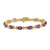 14k Complete 7x5mm Oval Amethyst X-design 7 inch Bracelet