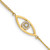14k Complete A Diamond Evil Eye 2-Strand 7 inch Bracelet with 1 inch Extender