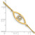 14k Complete AA Diamond Evil Eye 2-Strand 7 inch Bracelet with 1 inch Extender