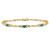 14k Complete Diamond and Oval Emerald Heart Design 7 inch Bracelet