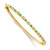 14k Complete Emerald and 1/10 carat Diamond Hinged Bangle Bracelet