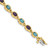 14k Complete Oval Amethyst and Sky Blue Topaz Bezel-set 7 inch Bracelet