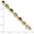 14k Complete Oval Amethyst and Sky Blue Topaz Bezel-set 7 inch Bracelet