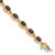14k Complete Oval Amethyst Bezel-set 7 inch Bracelet