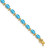 14k Complete Oval Swiss Blue Topaz 7 inch Bracelet