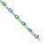 14k Complete Oval Swiss Blue Topaz and Diamond Fancy Link 7 inch Bracelet