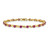 14k Complete Round Ruby Fancy Link 7 inch Bracelet