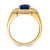 14k Created Checkerboard Sapphire and Diamond Mens Ring