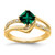 14k Created Emerald and Diamond Ring - RM-77618251-3149