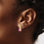 14K Created Pink Sapphire and Diamond Earrings