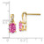 14K Created Pink Sapphire and Diamond Earrings