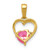 14k Created Pink Sapphire and Diamond Heart Pendant - PM-A1149AFD-7927
