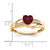 14k Created Ruby and Diamond Heart Ring