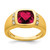 14k Created Ruby and Diamond Mens Ring - RM-14E79D4A-7768
