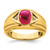 14k Created Ruby and Diamond Mens Ring - RM-88A894C1-4767