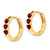 14k Created Ruby Polished Hinged Hoop Earrings