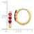 14k Created Ruby Polished Hinged Hoop Earrings