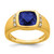 14k Created Sapphire and Diamond Mens Ring - RM-2D591A1D-5235