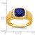 14k Created Sapphire and Diamond Mens Ring - RM-2D591A1D-5235