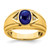 14k Created Sapphire and Diamond Mens Ring - RM-7B754C4B-9664