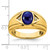 14k Created Sapphire and Diamond Mens Ring - RM-7B754C4B-9664