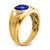 14k Created Sapphire and Diamond Mens Ring - RM-7B754C4B-9664
