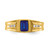 14k Created Sapphire and Diamond Mens Ring - RM-FE643002-5682