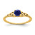 14K Created Sapphire Celtic Knot Ring