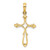 14K Cross Cut-Out and Polished Cross Charm