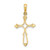 14K Cross Cut-Out and Polished Cross Charm