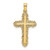 14K Cross w/ Filigree Lace Trim Charm